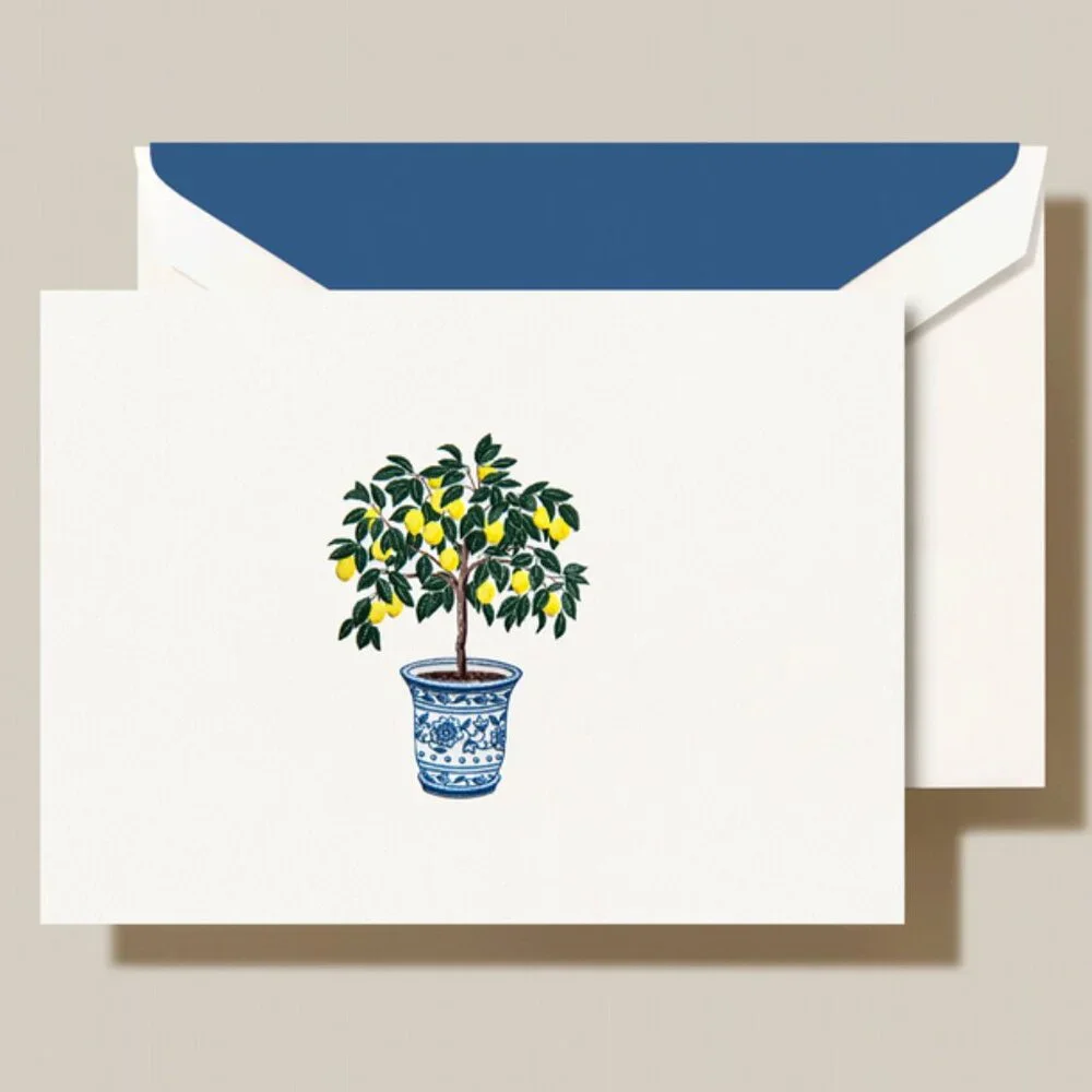 Crane &‎ Co. Stationery Set | Potted Lemon Tree | Brand New
